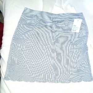 Striped Scallop Edged Skort
